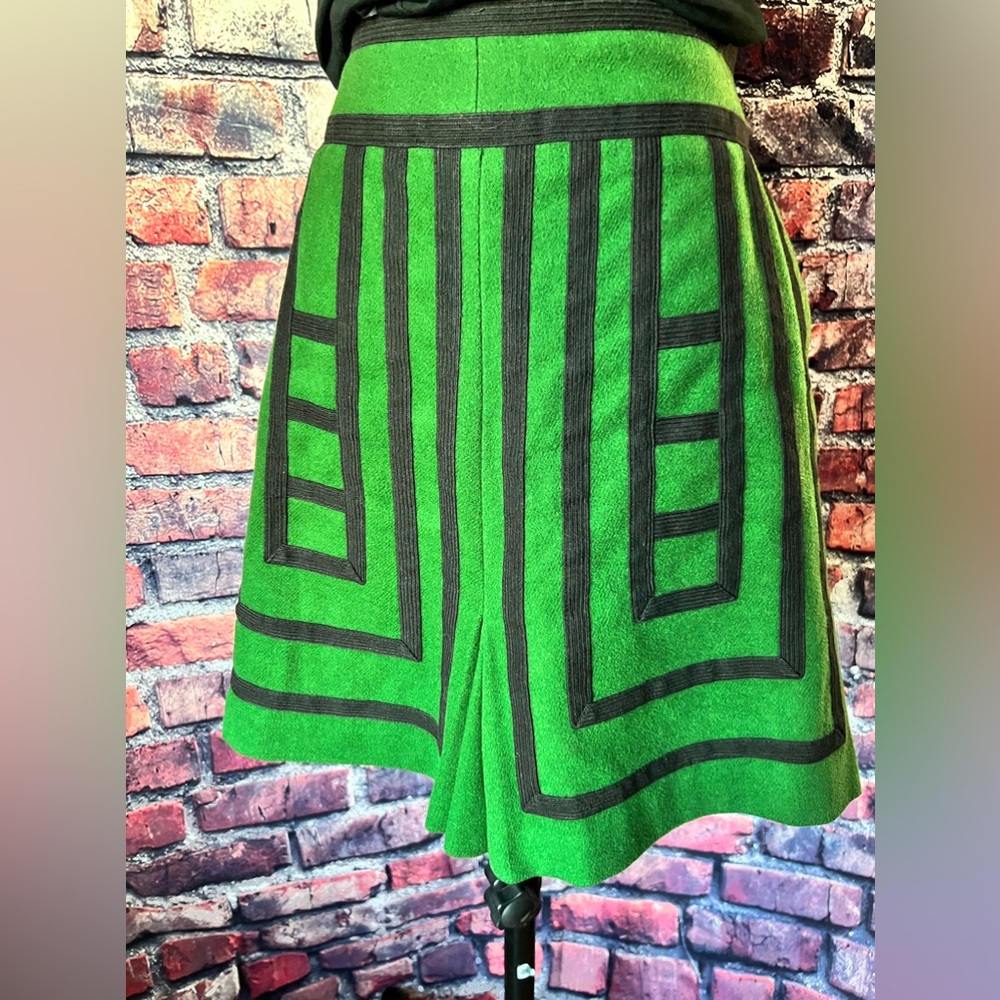 Anthropologie Maeve Green/Black Skirt